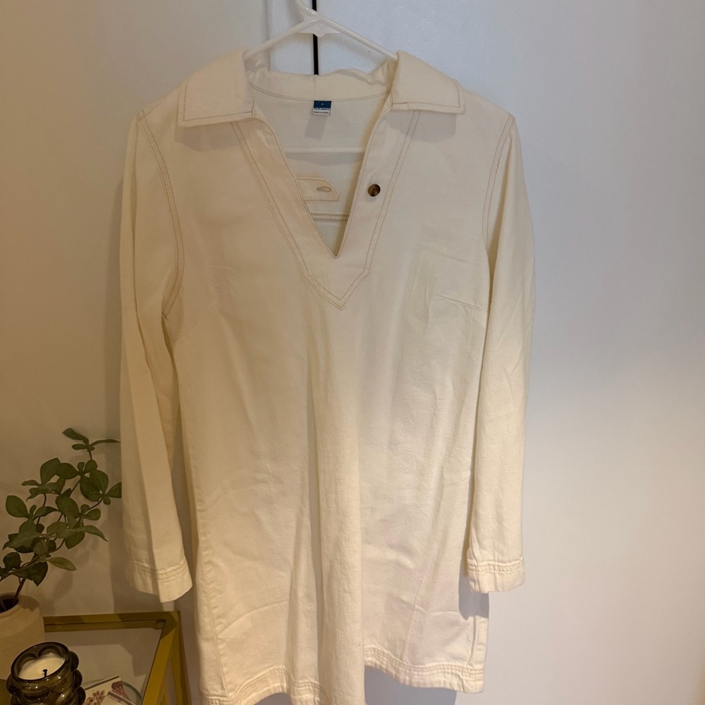 Off White Denim Dress